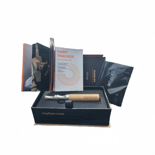 OXYFUM 芳香戒烟设备-不锈钢嘴枫木桶-吸入器